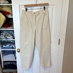 Aritzia Cream Straight Leg Pants